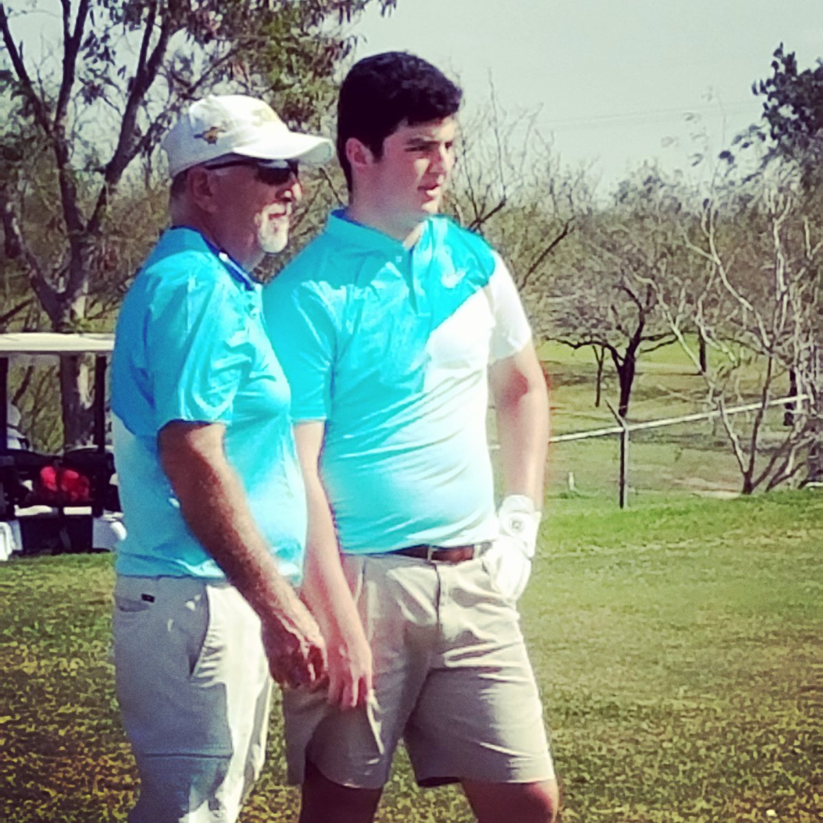 carlawalk5's tweet photo. The Legend and The Legacy. Good luck! #coachcelso #rosstheboss  #mustanggolf @CelsoGonzales4 https://t.co/TcJmIbzIaF
