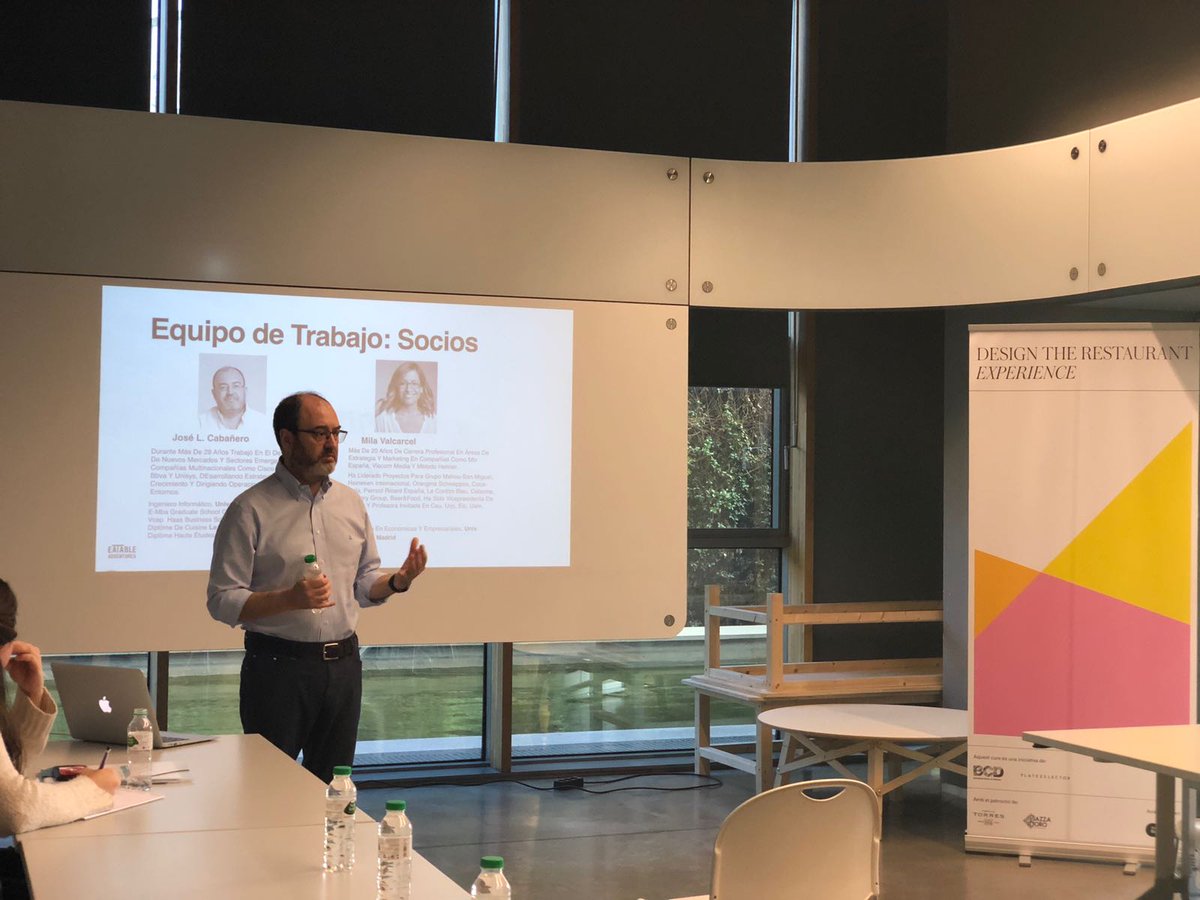 BCD_barcelona's tweet photo. Seguimos con #DesignTheRestaurantExperience! Hoy contamos con Luís Cabañero, de @eatableadv, para hacer una aproximación a las diversas vías de financiación existentes y a los nuevos modelos de negocio. #WeLoveGastronomy! #WeLoveDesign! https://t.co/wwrfSWdwjU