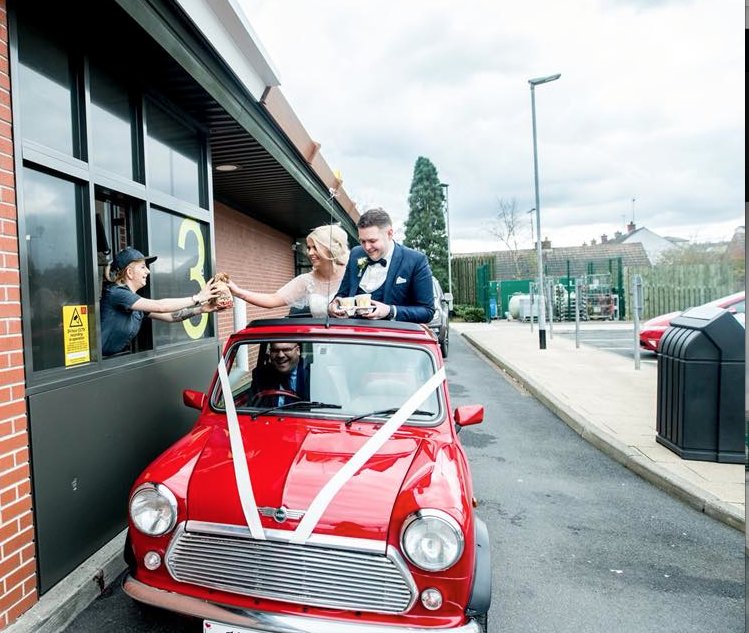 Our couple from Saturday decided to stop for a snack at Mc Donald’s en route to @CorickHotelSpa