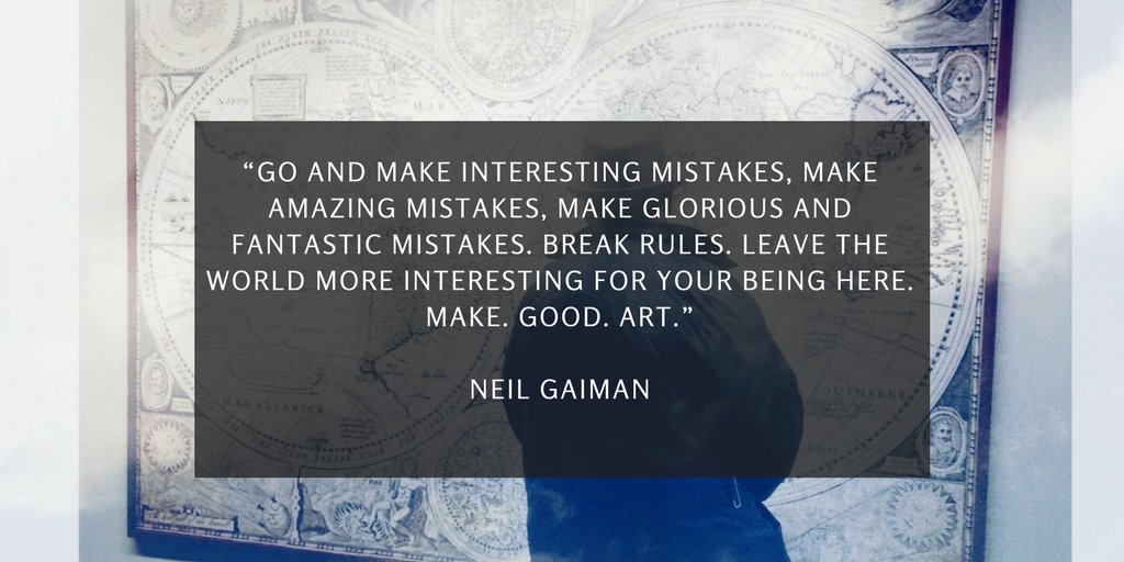 TheArtsBeatLDN's tweet photo. Love #NeilGaiman for this quote... https://t.co/3wTx1Nc3u6