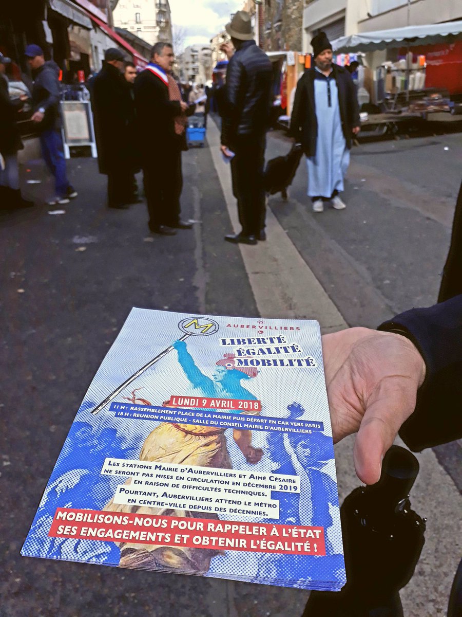 PatrickLeHyaric's tweet photo. Incompréhension, déception &amp; colère depuis l'annonce de la suspension des travaux du métro à @aubervilliers93. Nous demandons le respect et l'égalité pour nos banlieues! Rdv lundi midi dvt le siège de la RATP et lundi soir pr une réunion publique à la Mairie. https://t.co/b6PUGCHMRM