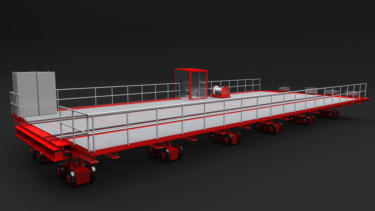 nDRAFT_Adaptiv's tweet photo. New #project of #traverser:
#Capacity: 1000t
Travel speed: 6m/min
Platform #lifting by 300mm
#CAD #Engineering #Onshape #Onerender https://t.co/5IaIkzx1Ty