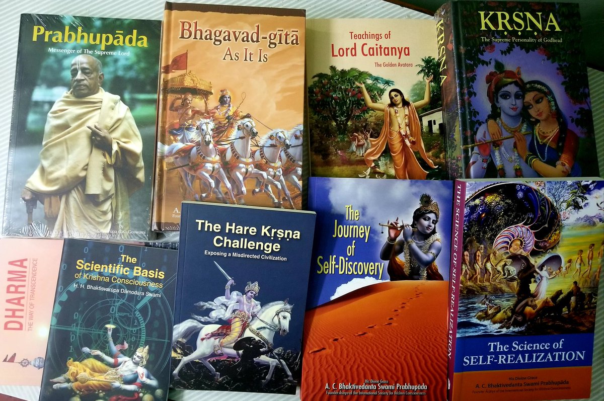 junu_omy's tweet photo. Good Reads...wishing to read all published #books 😊 #Gift received from #IskconNepal #thankful #happy  @iskconglobal https://t.co/PtuDaHbxRA