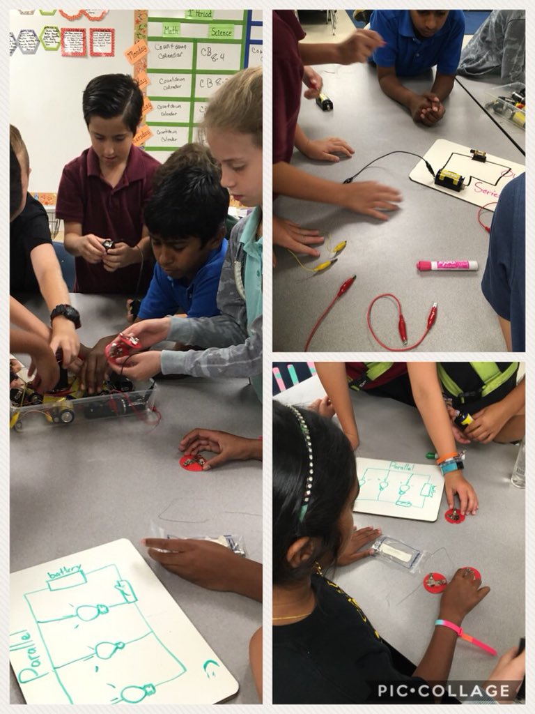 Njaw324's tweet photo. Morning science groups creating circuits @calusaes #flaminGOALS https://t.co/p2GR6o1ktY