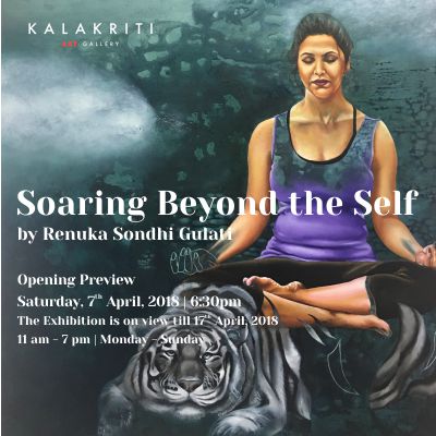 Kalakriti_Art's tweet photo. Join us for the #openingpreview of our upcoming show, Soaring Beyond The Self by artist #RenukaSondhiGulati on Saturday, 7th April 2018, 6:30 pm at Kalakriti Art Gallery, Banjara Hills, Hyd.
#KalakritiArtGallery #Hyderabad #paintings #sculptures #artworks #soaringbeyondtheself https://t.co/I3WOdfdpuL