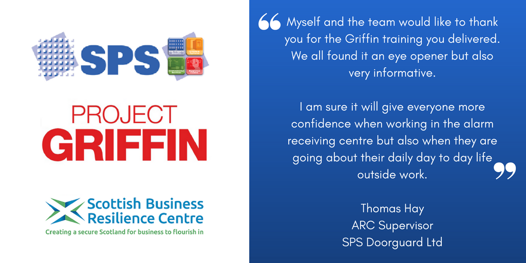 cyberfraudcen's tweet photo. Thank you for the feedback @SPS_Property
Project Griffin CT awareness training and great business engagement go hand in hand #CTpolicing #counterterrorism https://t.co/ySofMV3I5m