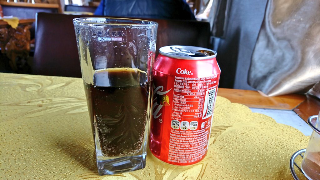 Trains2Aberdeen's tweet photo. In #Mongolia, catering on #K3 is provided by Mongolian restaurant car.  The car itself is stunning, and variety of #foods are provided, at cist for sure.  A bit surprise is that the Coke served is #MadeInHK https://t.co/pm2yGPZ075