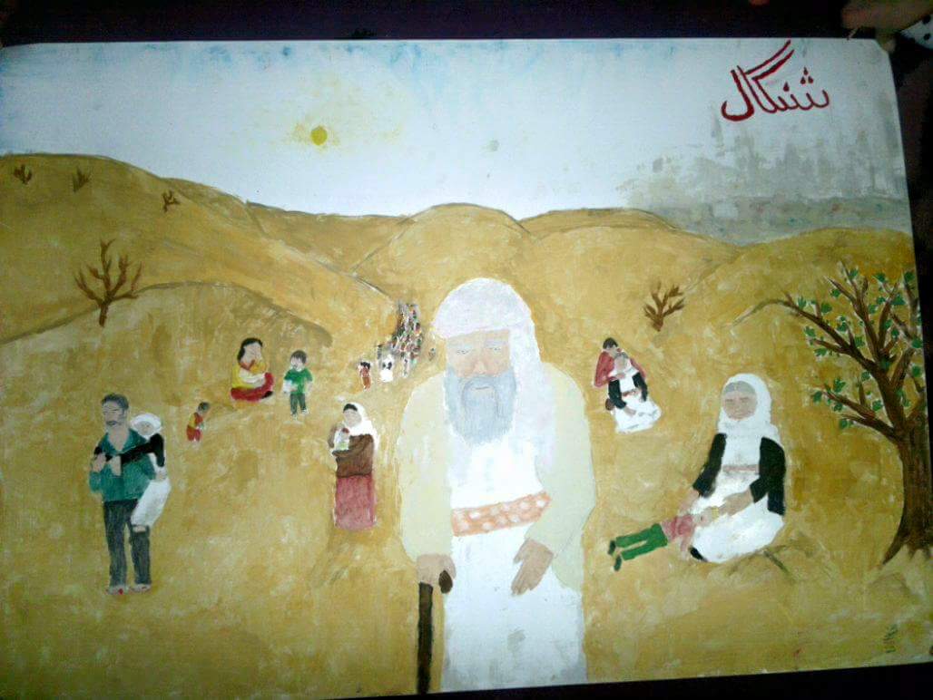 hasn1Ali2's tweet photo. فينوس طفلة #ايزيدية في احدى مخيمات النازحين بدهوك تجسد مأساة ما تعرض له الايزيديين في #سنجار من خلال لوحات فنية 
#YazidiPlight 
#YazidiGenocide https://t.co/9gmxkeFLu4