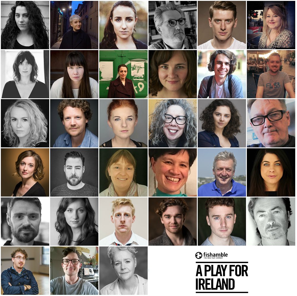 Fishamble's tweet photo. A PLAY FOR IRELAND Shortlist Announced! Thank you to everyone who took the time and effort to submit their idea to A PLAY FOR IRELAND. We were delighted to receive 372 submissions, and now thrilled to have 30 projects to work with! #APlayForIreland https://t.co/5Gyk8vj6yD https://t.co/vN5oPqIlDi