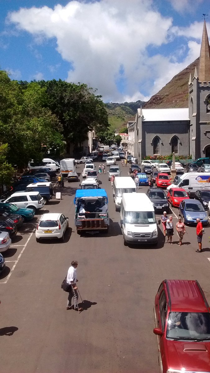 Visit_St_Helena's tweet photo. 28 degrees in a busy Jamestown as our visitors from the #MVAstoria take in the sights https://t.co/iQw2wbLGls