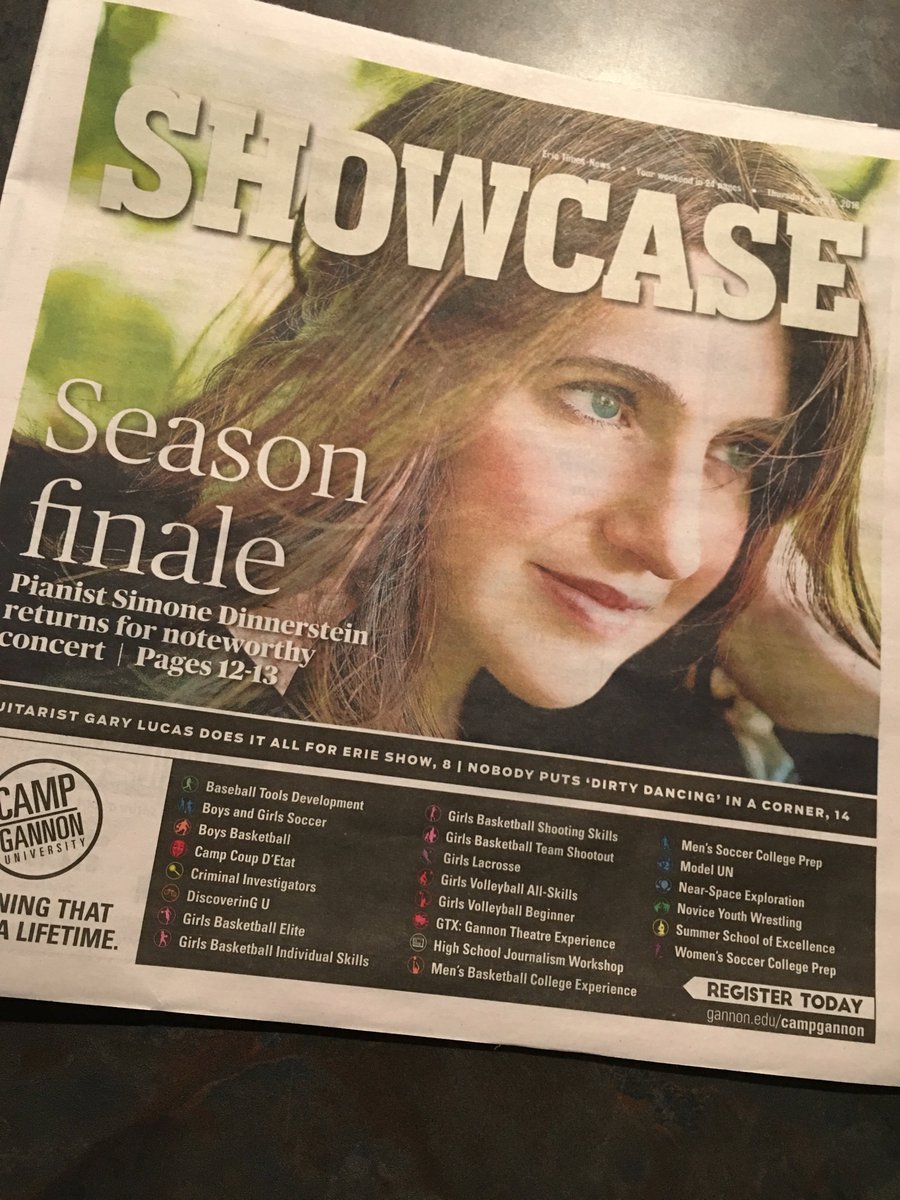 eriephil's tweet photo. Don't miss our incredible season finale on Saturday night, featuring pianist @sdinnerstein, a new work from @philipglass, Prokofiev's Symphony No. 1 and Ravel's Daphnis et Chloe.
Now that's how you end a season - thanks for the preview @GoErieShowcase
https://t.co/fZ06ClzY8U https://t.co/i7OwcMo3w0