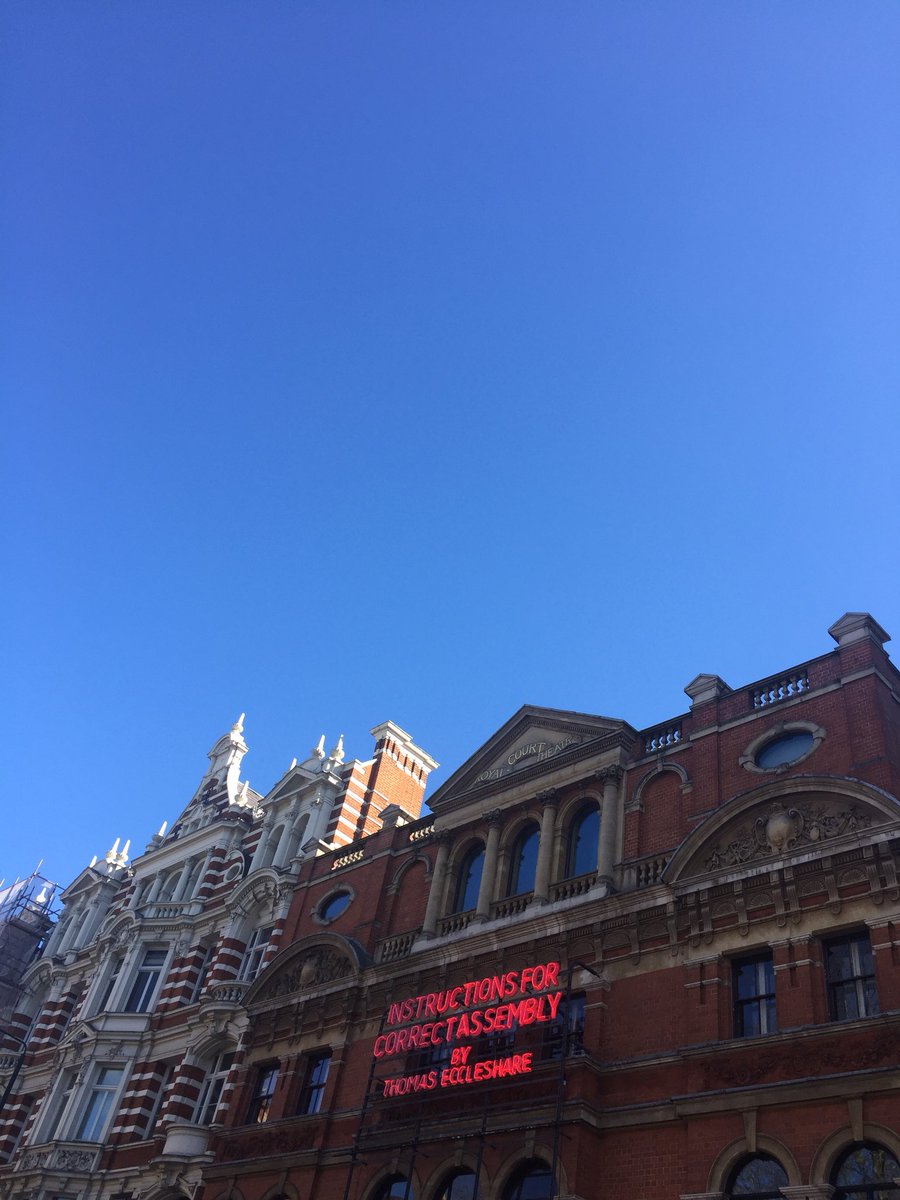 DancingBrick's tweet image. Spring has sprung and our own @teccleshare is on the @royalcourt neons. Think that warrants a 😊