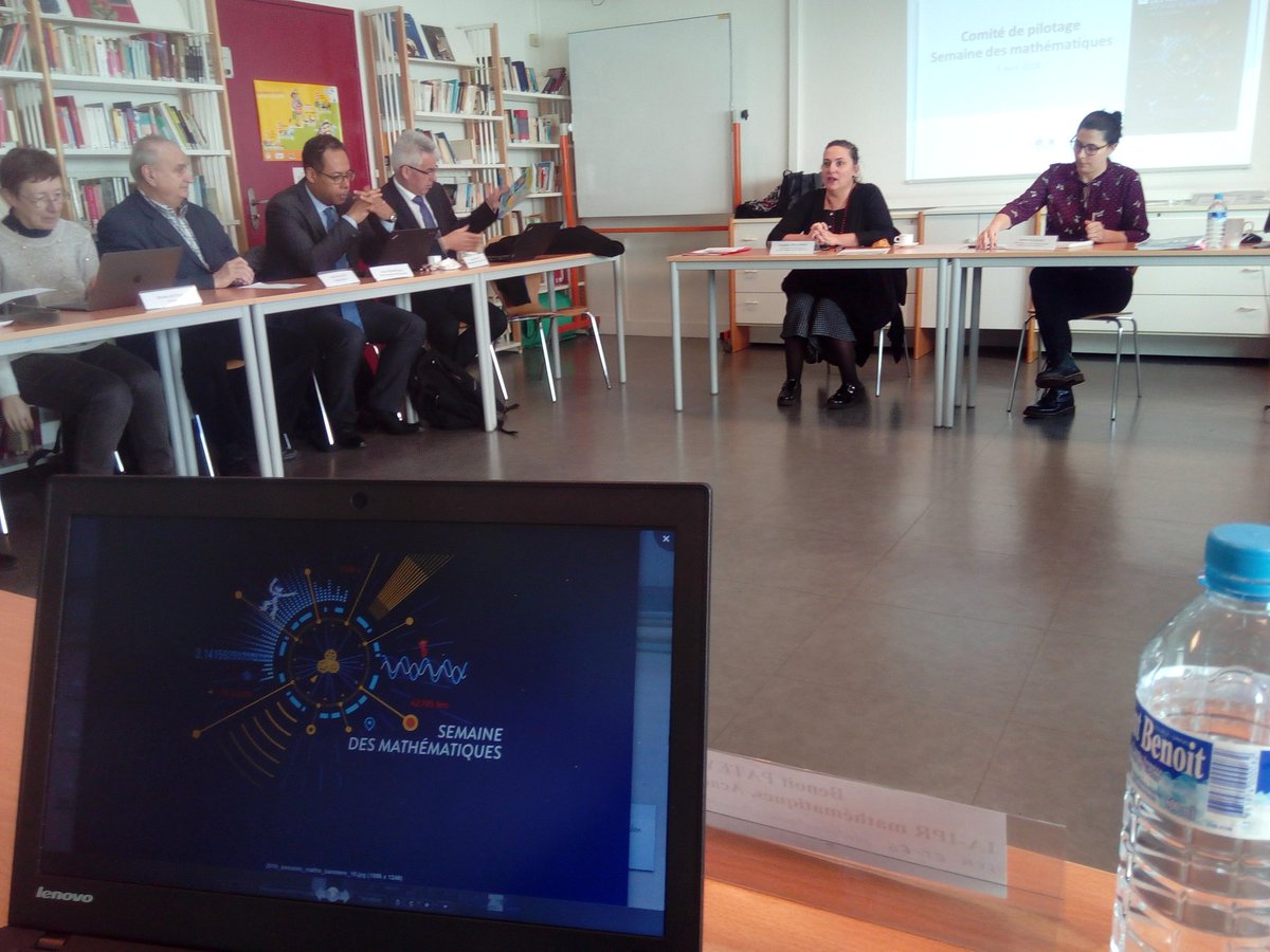 Benoitpatey's tweet photo. Le comité de pilotage de la semaine des mathématiques s'est réuni aujourd'hui à Paris. La thématique de la prochaine édition est choisie : "Jouons ensemble aux mathématiques" #semainedesmathslille du 11au 17 mars 2019. https://t.co/Nos4QW2JnY