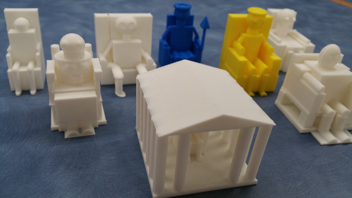 LakeviewLMC's tweet photo. Let's see, where did we leave off with the @tinkercad #3Dprint 7 Wonders project? Zeus @ Olympia &amp; Temple of Artemis. @makergear @SMFSchools @LakeviewLoop https://t.co/l3aVp1AwWU