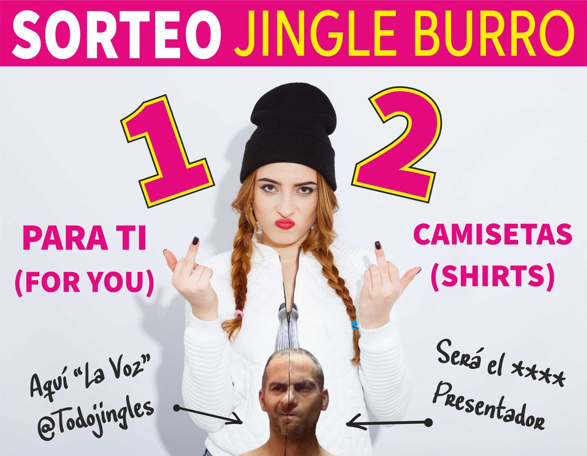 TodoJingles's tweet photo. SORTEO de 2+1 Camisetas
Para participar en el sorteo de 2 camisetas (2 ganadores)
1. Seguir a @Todojingles y @3en1burro
2. Hacer RT
Y si quieres tener una participación DOBLE (camiseta extra):
3. Subir una foto tuya lo mas friki posible etiquetando a alguien 
Sorteo 12 abril https://t.co/RerZ6q3JMt