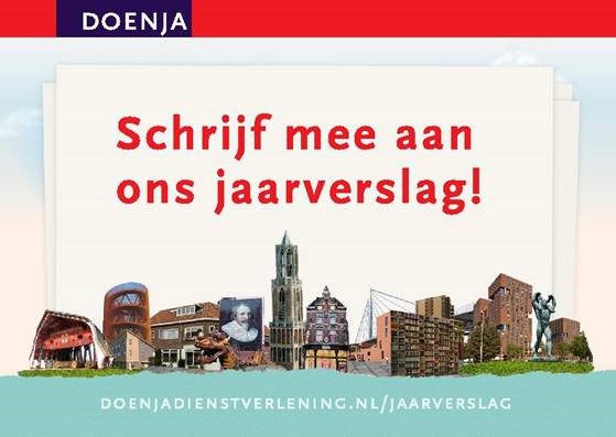 Schrijf mee aan ons jaarverslag! Kijk op doenjadienstverlening.nl/jaarverslag voor een impressie van ons werk in #Kanaleneiland&amp;Transwijk, #Leidscherijn #Binnenstad #Rivieren-Dichterswijk