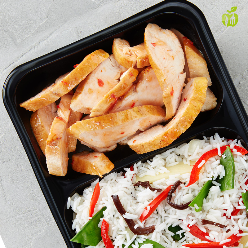 PrimeMealsDe's tweet photo. Volle Power gibt´s mit Hähnchenbrust in Chilisauce! Eine Kombi aus reichlichKohlenhydraten und Proteinen bringt euch Kraft für den Tag! Hier: https://t.co/M5ird0fU6M #primemeals #eatclean #mealprep https://t.co/922jAFDSQJ