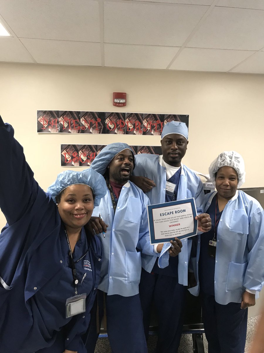 IAbushaikha's tweet photo. Every one of our staff was a winner playing the patient operations Escape Room Challenge. So much fun https://t.co/qKLFJkWPUm