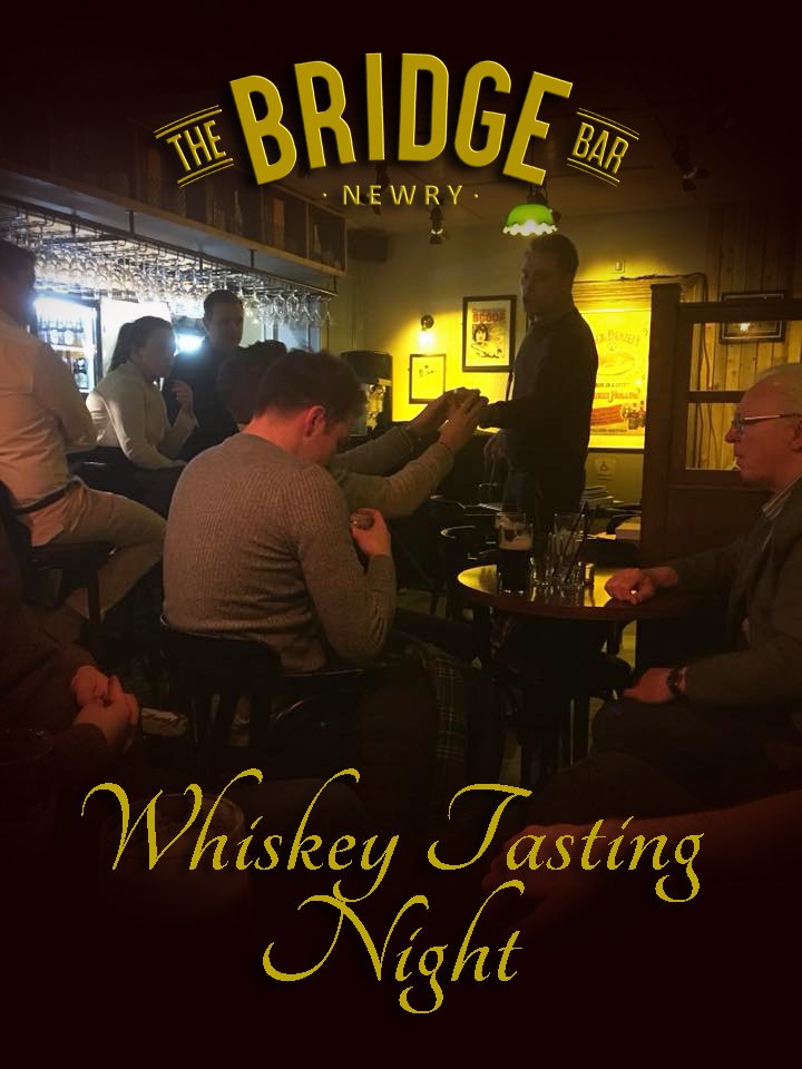 Whiskey Tasting tonight 7-9pm at@bridgebarnewry  with Mourne &amp; Gullion Whiskey Appreciation Society. 5 tastings and once the whiskey is poured, you will be guided on the basic tasting technique. #tips #discussion #knowledge