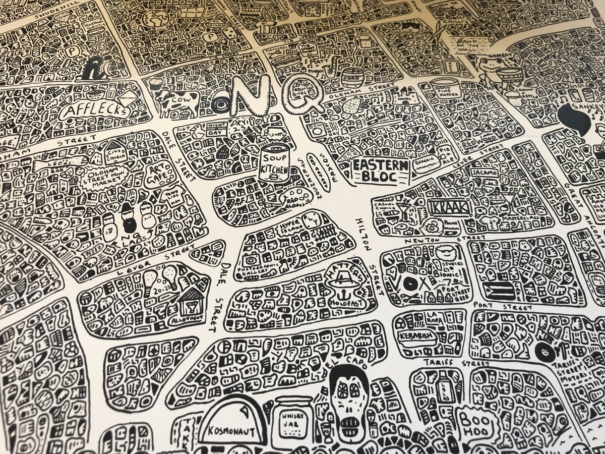 DaveDraws_'s tweet photo. My #NorthernQuarter doodle maps are available to buy today from #NQ based @KulaGallery! Head down and get yours! #doodle #doodling #doodlemap #mcr #manchester https://t.co/Lv9Rn4WNV6