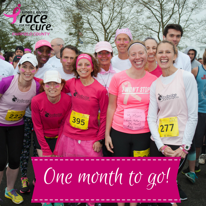 KomenNewEng's tweet photo. There's one month left until the Fairfield County Race for the Cure! We can't wait to see on May 5th! If you haven't registered yet there's still time! #KomenNE #MoreThanPink https://t.co/pv5ZvBqPqa