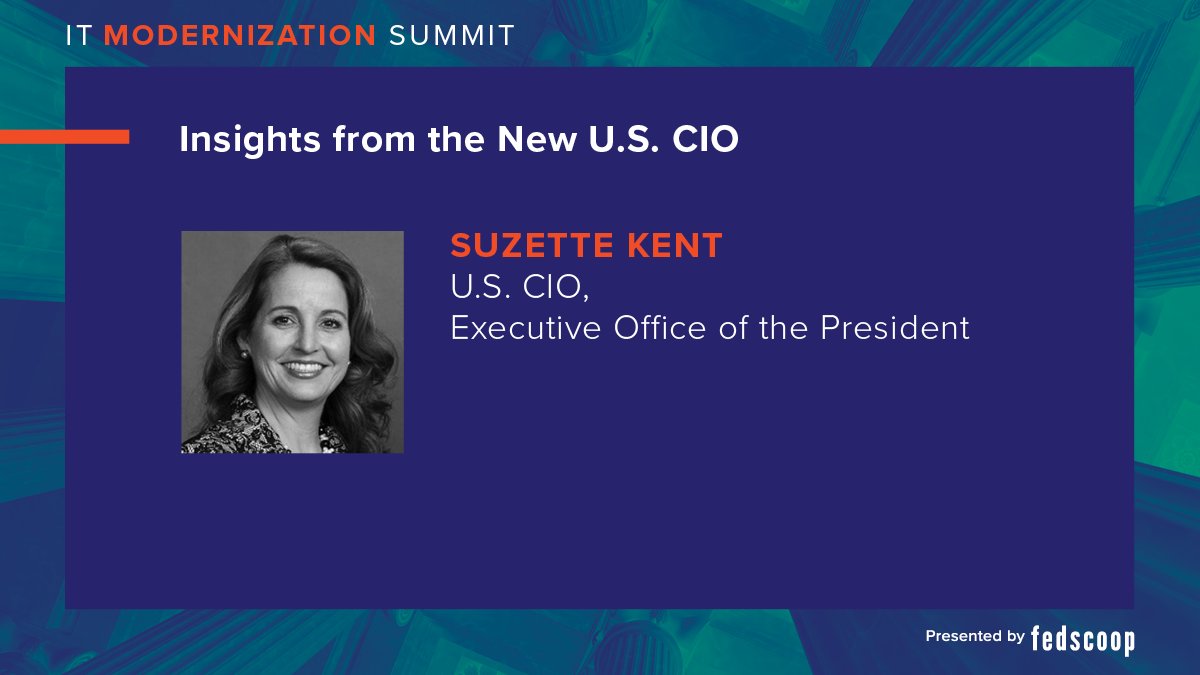 fedscoop's tweet photo. Kicking off the day with our opening keynote is @WhiteHouse's @SuzetteKent45!
#ITMod18 #leadership #WomenInTech #2018TechWomen
https://t.co/9HXM16zsla https://t.co/UTgtOIyTOY