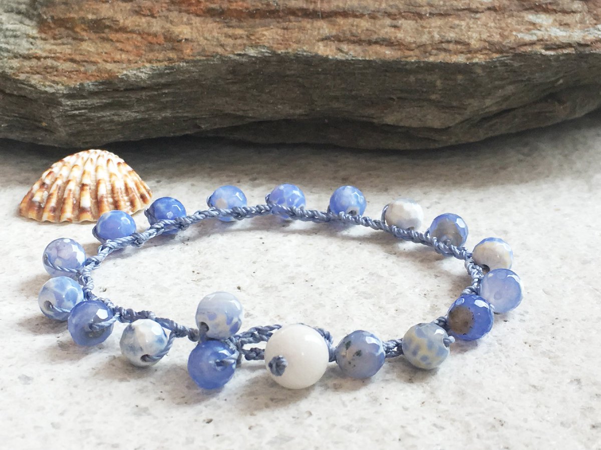 My new boho bracelet in aqua blue tones etsy.me/2IxgrP7 #bohobracelet #beachwedding #bohowedding #summer #aquajewelry,#bohemianchic
#crochetedbracelet #everydaybracelet #bridesmaidgift