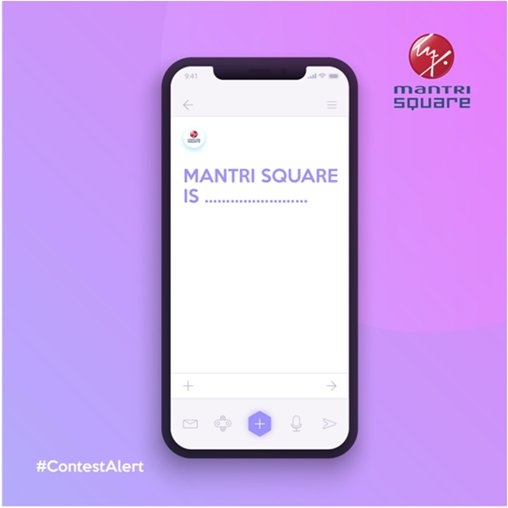 MantriRetail's tweet photo. Describe Mantri Square mall in a single line. Let’s see who comes up with the best one. The winner will get a reward from #MantriSquare #ContestAlert https://t.co/ffuFJmoMFs