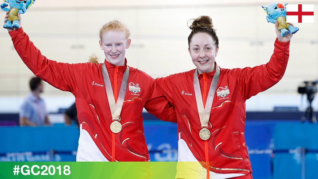 BritishCycling's tweet photo. Can @SophieThornhill and @Scottie2507 double up at #GC2018? 🥇🤔

Day three qualifying begins at 4.30am tomorrow morning with finals from 9.30am.

Don't miss a medal with live coverage on @BBCSport. https://t.co/dwLMgfFn8A