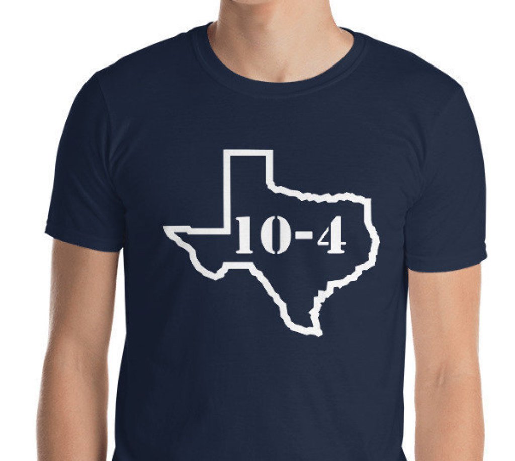 BigShooterStyle's tweet photo. Texas sized 10-4 - Short-Sleeve T-Shirt | Texas Gifts | Gifts for Texans | Texas Sized ten four| Sarcastic Texas Shirt https://t.co/T7QBrqc8wM #clothing #shirt #tenfour #dontmesswithtexas #biggerintexas #texassized https://t.co/AFRtGr0bY6