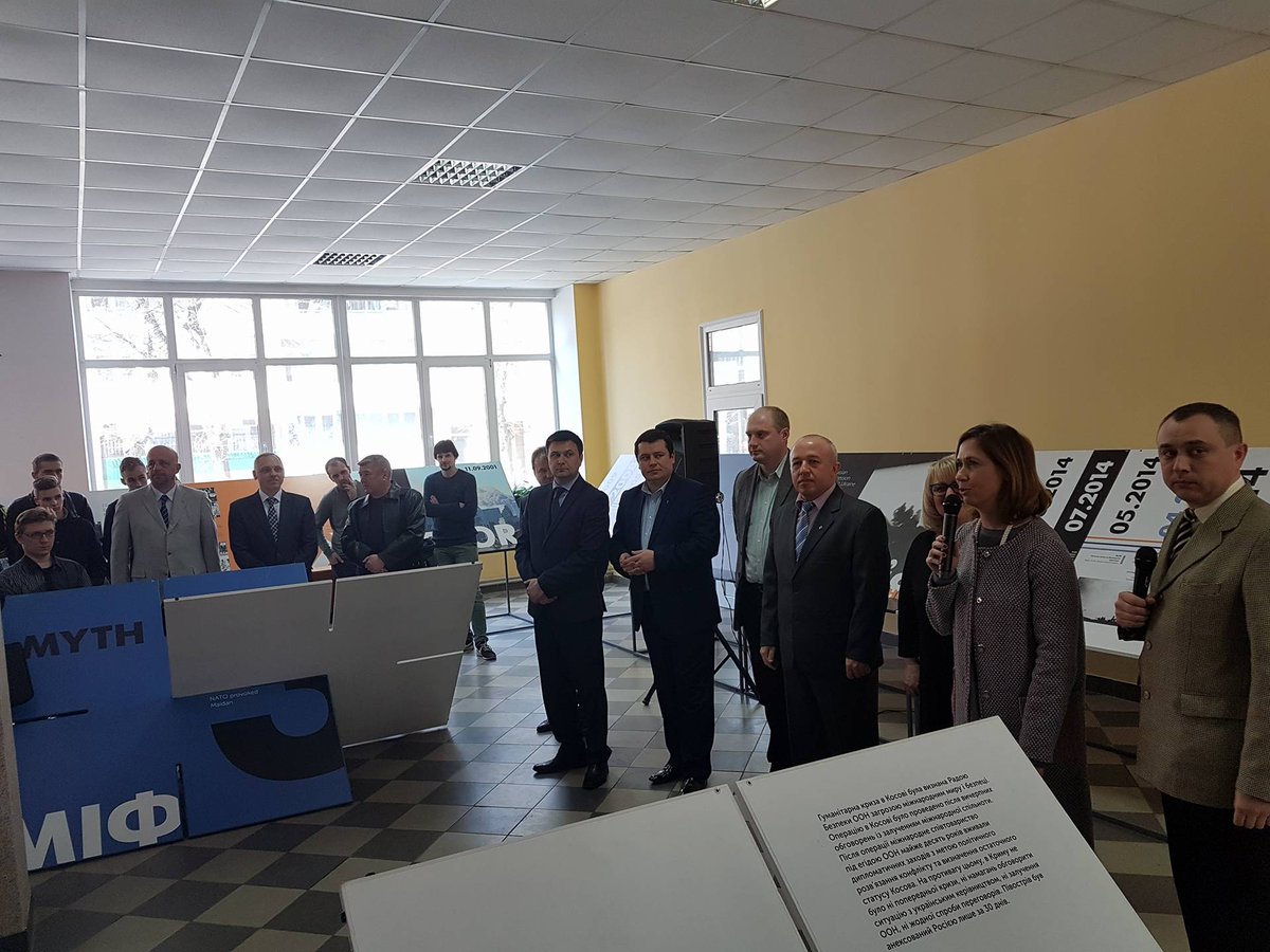 NATOinUkraine's tweet photo. #NATO became closer to Ivano-Frankivsk! #DirNIDC presents #NATO travelling exhibit to Precarpathian civil society. #Formula4Security https://t.co/cB6AHQ2Hsi