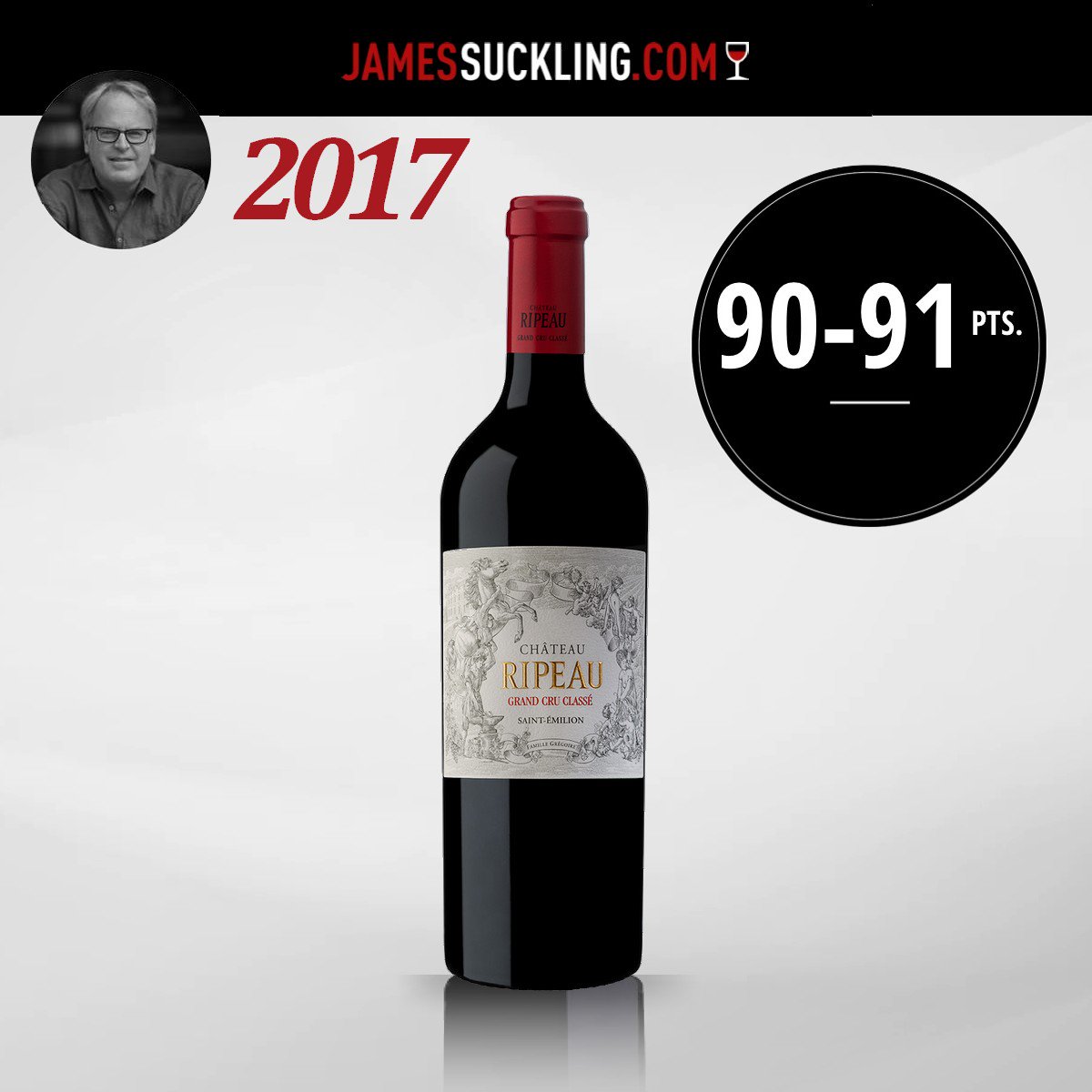 🍷 TASTING NOTE | Château #Ripeau - #SaintÉmilion #GrandCruClassé 2017 #EnPrimeur
"This is a solid and dense red with dark-berry and plum character, round and polished tannins and a juicy finish. Nicely done for the vintage." by <a href="/JamesSuckling/">James Suckling</a> #bordeaux #redwine #primeurs2017