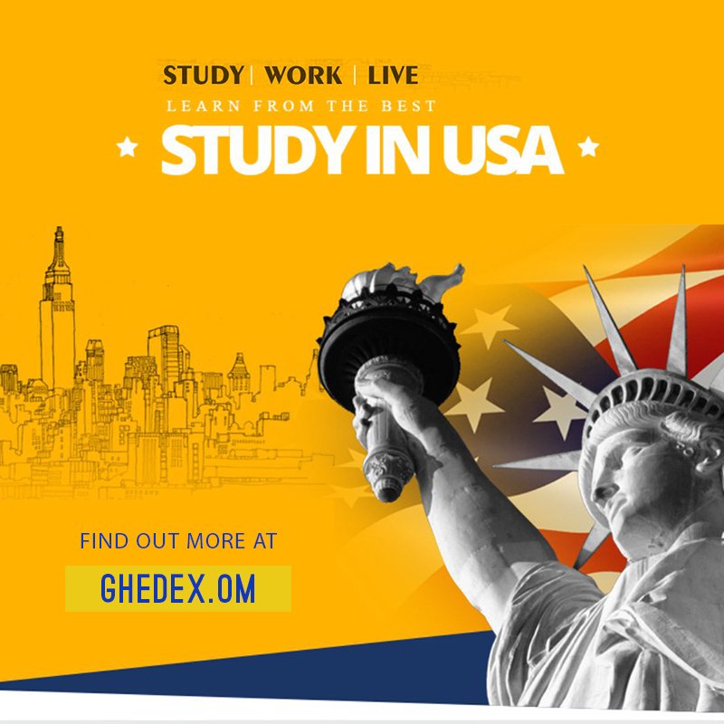 gedexglobal's tweet photo. More than 1 million students choose the USA to broaden their #higher_education &amp; life experience. Do you wish to pursue your #higher_studies in the #USA?Meet the top American Universities at @ghedexoman. Visit https://t.co/x3rqw4vua6 for more details.
#StudyinUSA #GHEDEX2018 https://t.co/5lbkfBDjW5