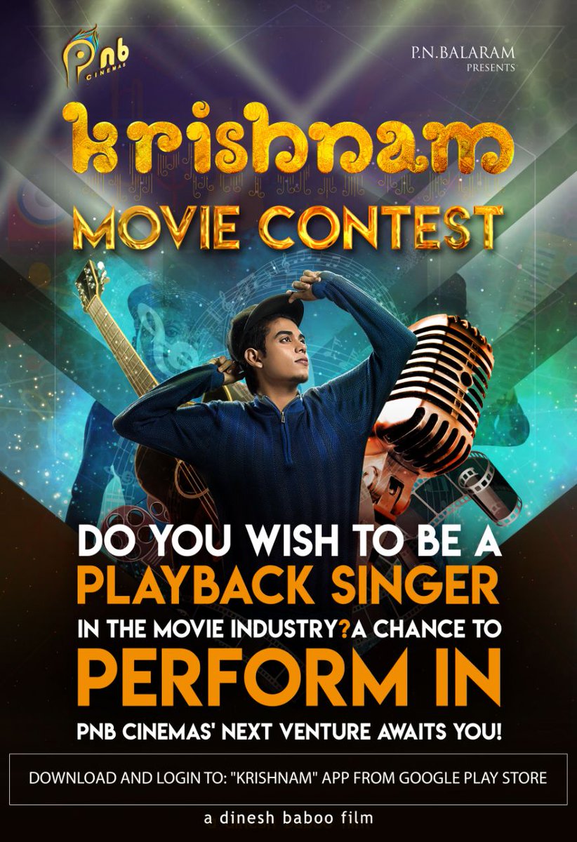 KollywoodCinima's tweet photo. Sing n Win Rs. 50,001 and an opportunity to sing in PNB Cinema's next production venture.

#KrishnamMovieContest #AkshayKrishnan @pnbcinemas #Kollywoodcinemaa https://t.co/10p3flc3Ji