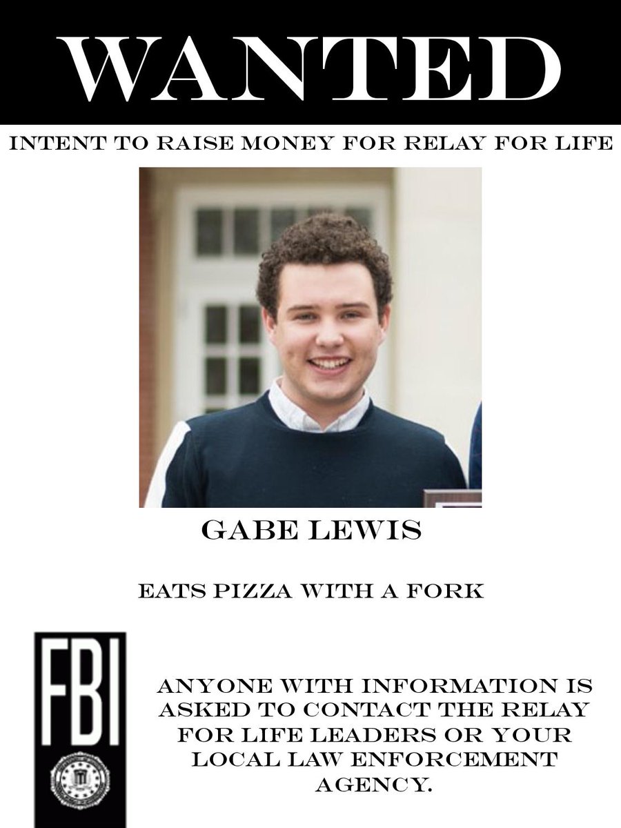 RelayForLifeUMW's tweet photo. WANTED. Join us for Jail N’ Bail in front of Lee Hall today from 11-3! Donate to relay for life to bail out your favorite school administrators and friends! https://t.co/oKZwhQhZHM