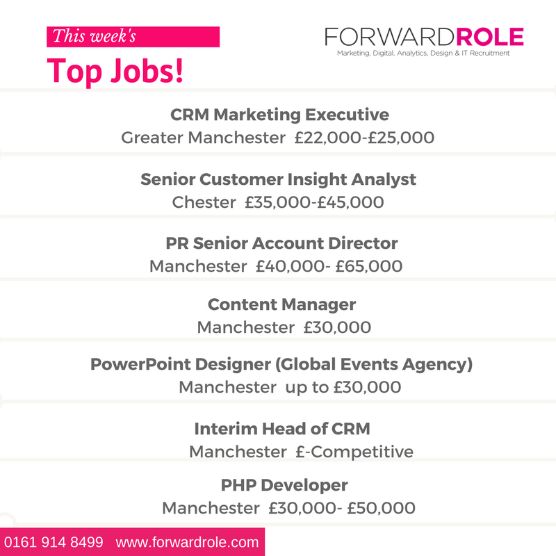 ForwardRole's tweet image. This week's featured TOP JOBS!! Get in touch if you would like more info on any of these roles. You can also apply for our current opportunities over on our website!forwardrolerecruitment.co.uk