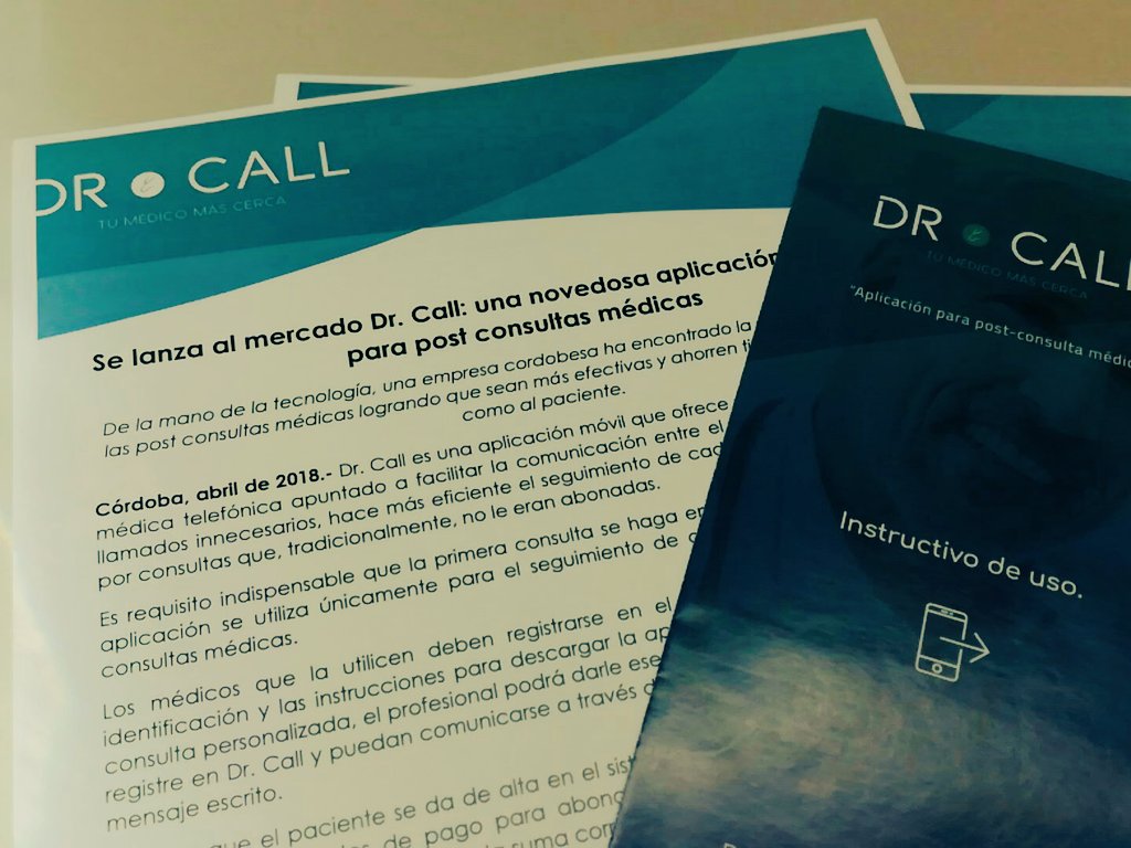 ICDA_UCC's tweet photo. Presentación de #DrCall, startup cordobesa creada por un equipo de egresados de los programas de @ESADE y el ICDA. https://t.co/YoJKR7wqPx