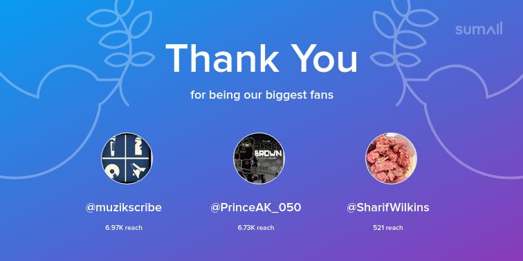 NOWDHS's tweet photo. Our biggest fans this week: @muzikscribe, @PrinceAK_050, @SharifWilkins. Thank you! via https://t.co/OH8jGQ1nMM https://t.co/JdM1brAbyg