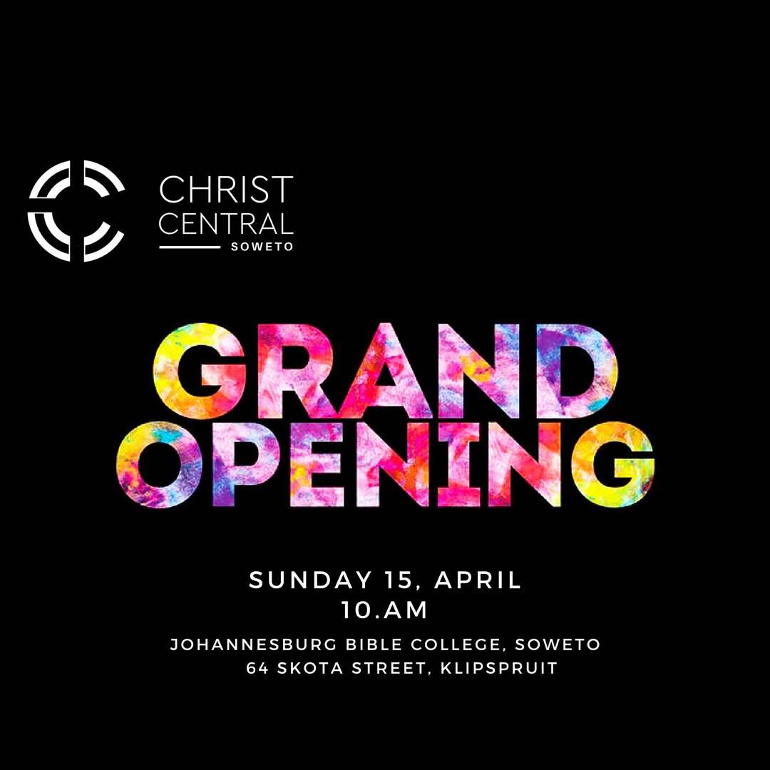 Jesus4Soweto's tweet photo. ITโS OFFICIAL, our 1st service will be held on the 15th of April 2018 @ 10am. Venue is the new J.B.C Campus in Klipspruit Soweto. We are very excited and look forward to what God has begun among us
#christcentralsoweto
#know|love|reach
#newchurchalert
#reachsa
#hopechurch
#acts29 https://t.co/8S2tKdli2y