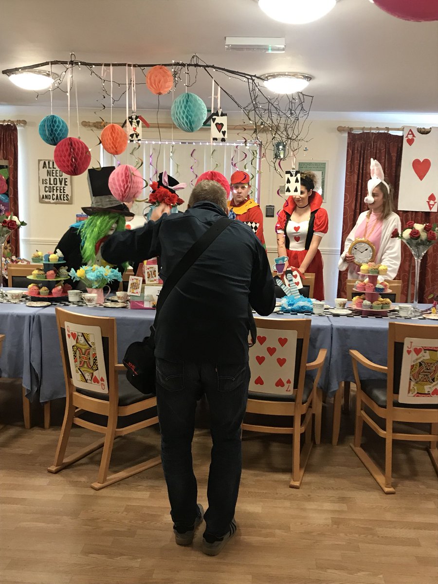 There’s an Easter party in Greerville care home. Alison is in Wonderland!@FSHCNurses