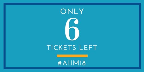 There are only 6 seats left for #AIIM18. We want to make sure you’re sitting in one of them: hubs.ly/H0bzqzT0