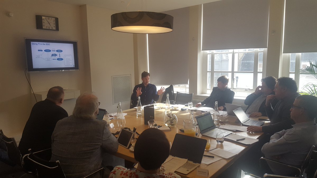 ThreatQuotient's tweet photo. We are currently hosting a #ThreatIntelligence roundtable discussion at One Alfred Place, London, with @ReneMillman @SCmagazineUK, @DanRaywood @InfosecurityMag, Bob Tarzey @tarzey, David Norfolk @DavidN_Drhys @BloorResearch, David Bicknell @davidbicknell1 @GovComputing. https://t.co/WhuCxl8DdN