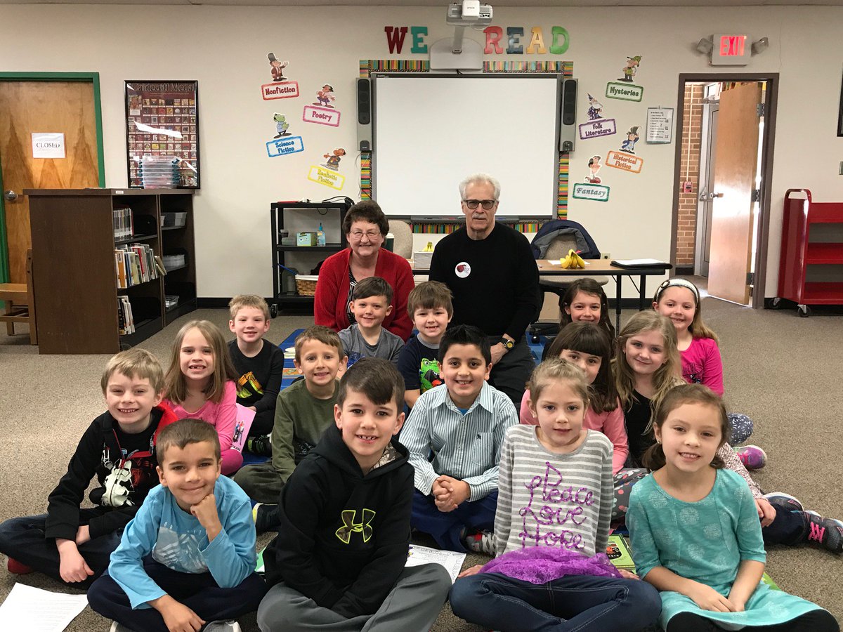 SchDistofMilton's tweet photo. @gomiltonwest first grade students enjoyed their Interpretive Reading Contest this morning. Thanks Mrs. Schultz+former School Board President @joncruzan for judging our AWESOME readers this morning. #SDMReads #MiltonPride https://t.co/ZMSK0ibaZz