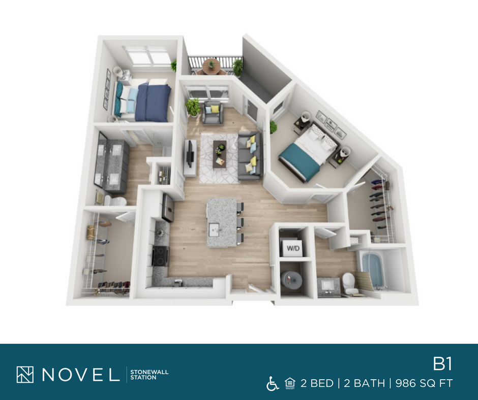 Wake up to what's next in the Stonewall Corridor. With our spacious, sophisticated B1 residence, there's no shortage of possibilities.