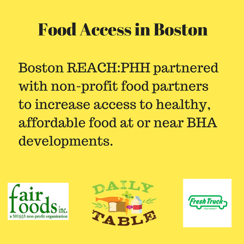 HealthyBoston's tweet photo. Shoutout to our partners Fair Foods, Fresh Truck, & the Daily Table for working with us to increase food access across BOS. #reachphh https://t.co/rwMKgF3bf4