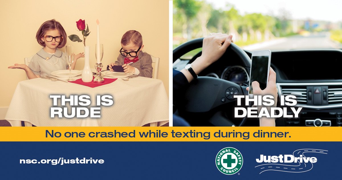plattehealth's tweet photo. Unintentional injuries are the #1 cause of death in Platte County residents under the age of 45. One way you can prevent injuries? No #distracteddriving. #JustDrive #NPHW #SpeakForHealth #PCHD https://t.co/OP4aqcK0GY
