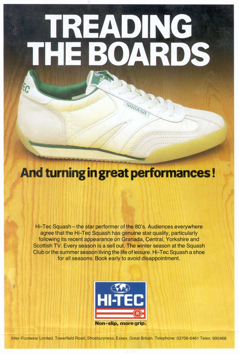 HiTec_Global's tweet photo. Since 1974, we've developed a rich heritage of delivering more. Starting from a humble squash shoe, we've created sportswear that is #ComfortableAnywhere and can #GetTheWorldOutside. #HiTec #CityToTrail https://t.co/cjNqbhLK0U