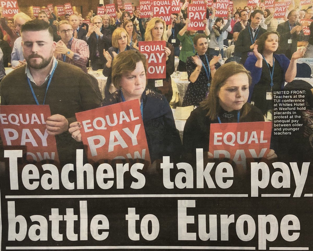 lauracolgannews's tweet photo. Teachers are taking the pay battle to the European Court of Justice. See today’s @IsFearrAnStar 

#INTOCongress18 #ASTI18 #TUI18 https://t.co/5MCazS6RXh