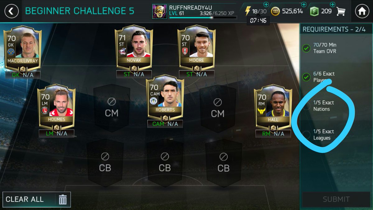 ruffnready4u's tweet photo. @tomcaleffi All players from same league and nation... so why can i not submit for SBC ?🤔 https://t.co/H5oTHYxRUq