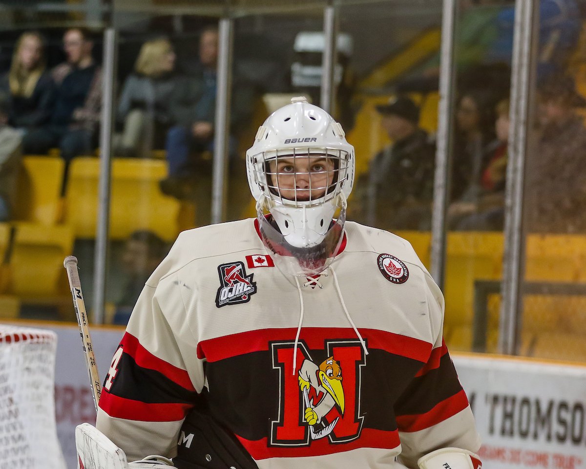 OJHLOfficial's tweet photo. NEWS: @NmktHurricanes Fraser Kirk voted OJ goalie of the year
https://t.co/x8fuPbhNKv @BentleyHockey https://t.co/CDDTGbTLOH